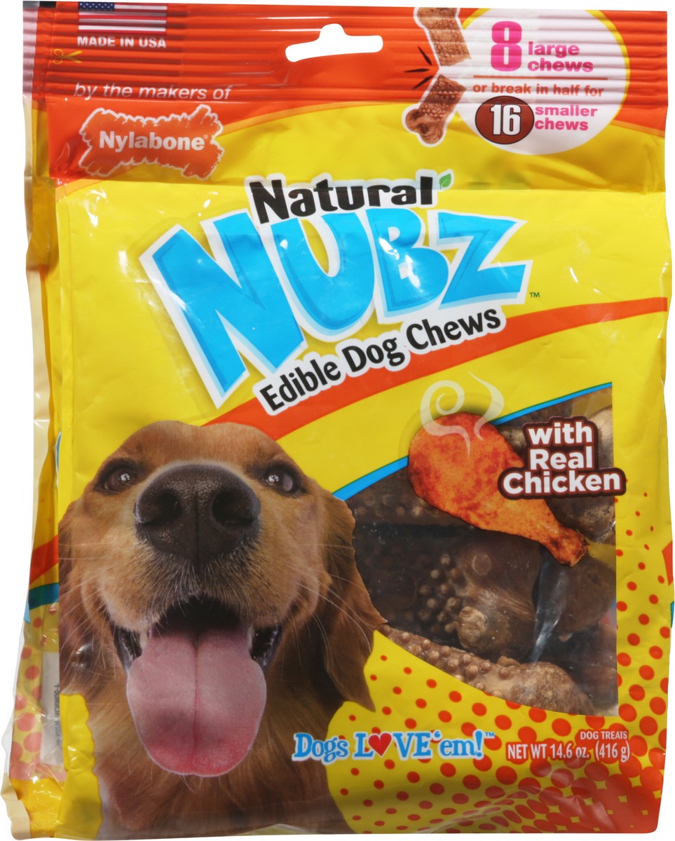 slide 8 of 9, Nylabone Natural Nubz Large Edible Chews Dog Treats with Real Chicken 8 ea, 8 ct