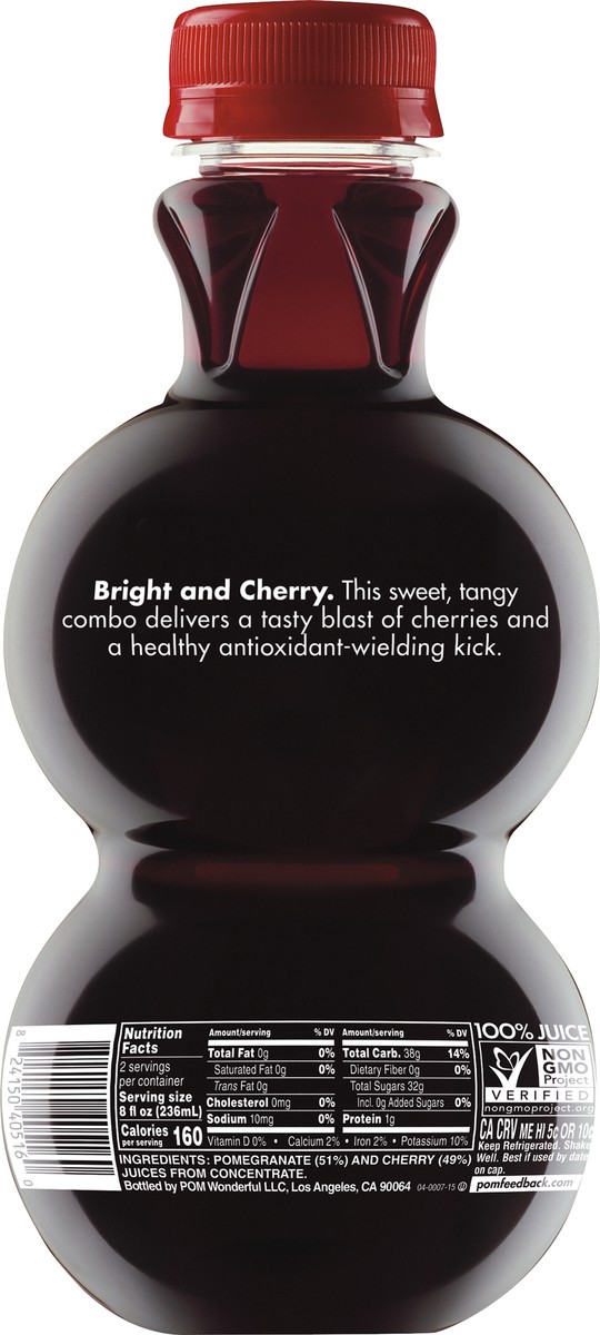 slide 3 of 6, Pom Wonderful Antioxidant Pomegranate Cherry Juice, 16 fl oz