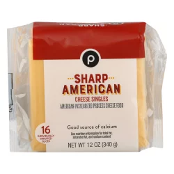 Publix Sharp American Cheese Singles - 12 oz