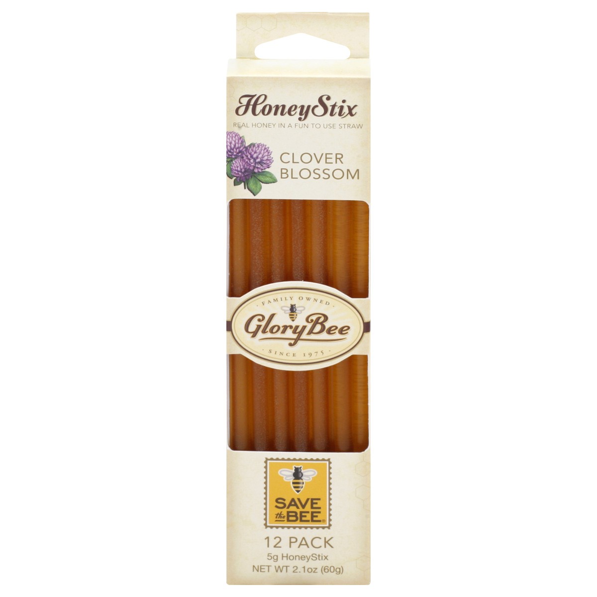 slide 1 of 10, GloryBee Honey Sticks Clover Blossom, 12 ct