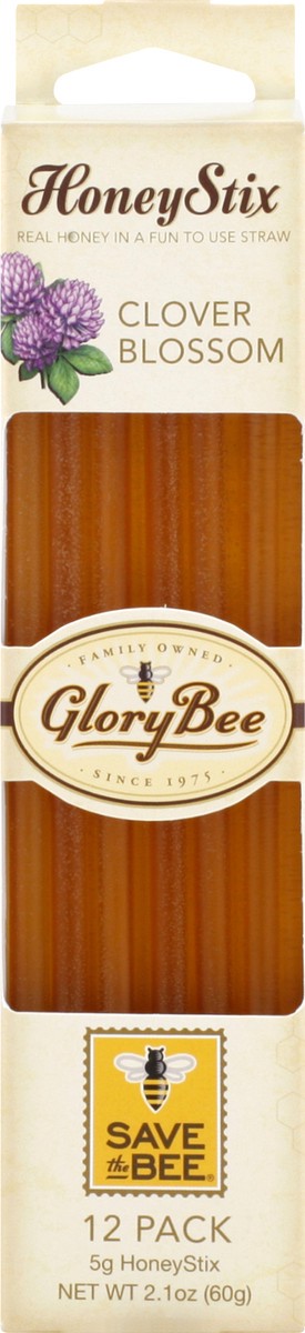 slide 9 of 10, GloryBee Honey Sticks Clover Blossom, 12 ct