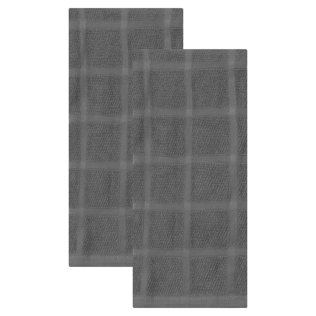 slide 1 of 1, Room & Retreat 2pk Solid Kitchen Towel Graphite, 2 ct