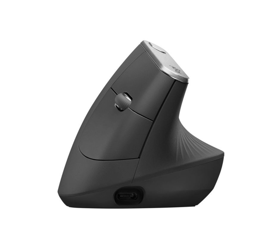 slide 3 of 6, Logitech Mx Vertical Wireless Mouse, Black, 910-005447, 3 in x 3 in x 4 3/4 in