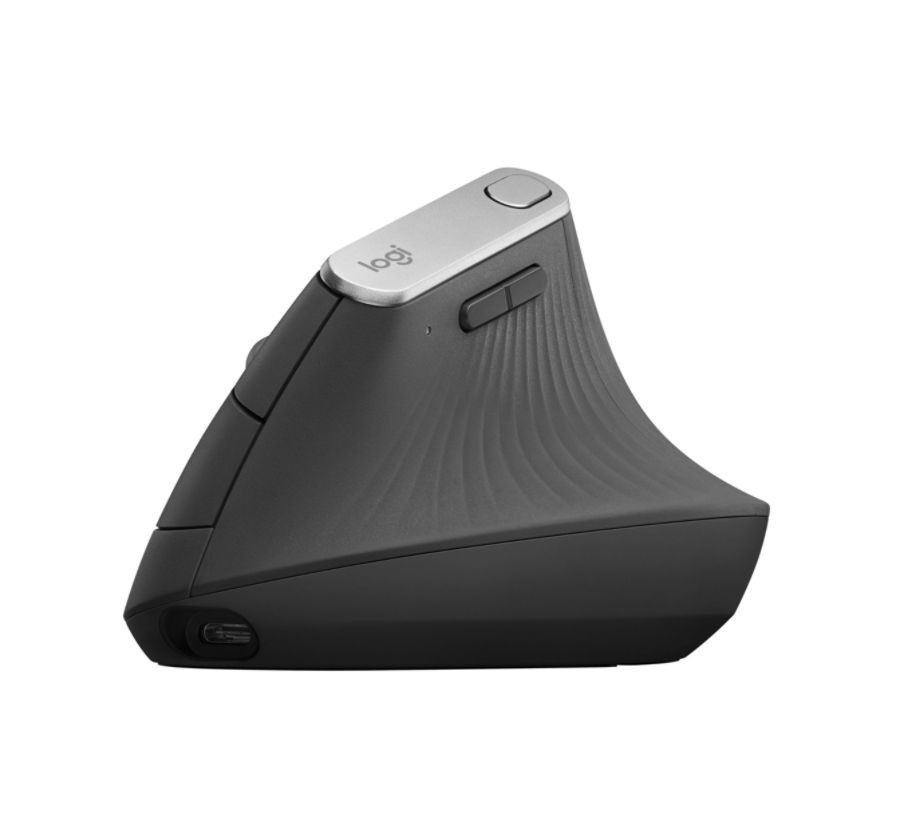 slide 4 of 6, Logitech Mx Vertical Wireless Mouse, Black, 910-005447, 3 in x 3 in x 4 3/4 in