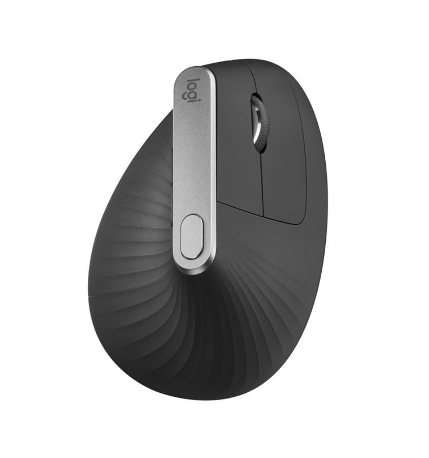 slide 6 of 6, Logitech Mx Vertical Wireless Mouse, Black, 910-005447, 3 in x 3 in x 4 3/4 in