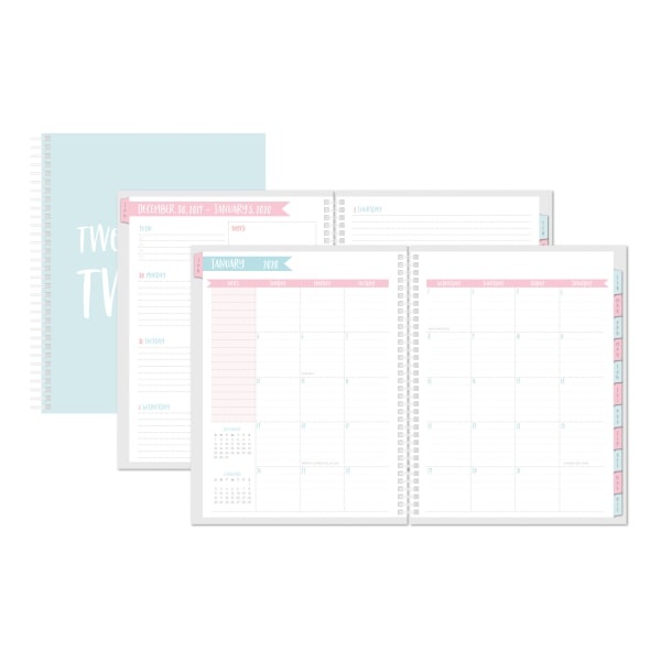 slide 1 of 4, Office Depot Brand Weekly/Monthly Planner, 5'' X 8'', Cotton Candy, January To December 2020, 1 ct