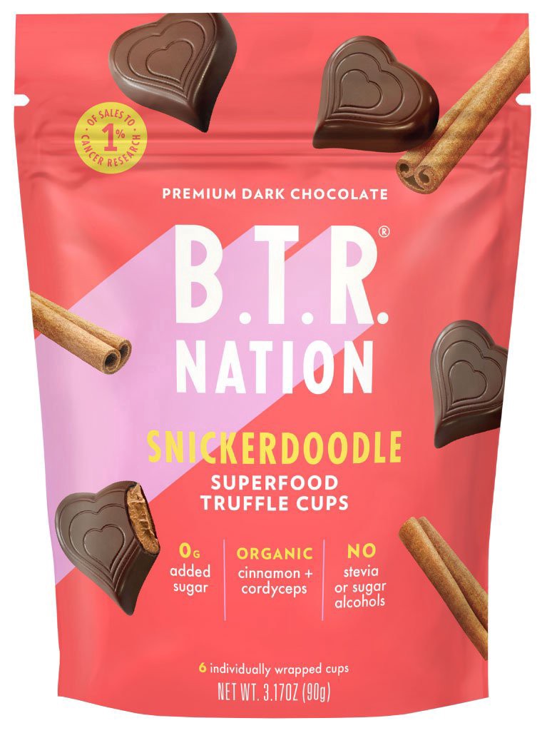 slide 1 of 1, B.T.R. Nation Snickerdoodle Superfood Truffle Cups, 6 ct
