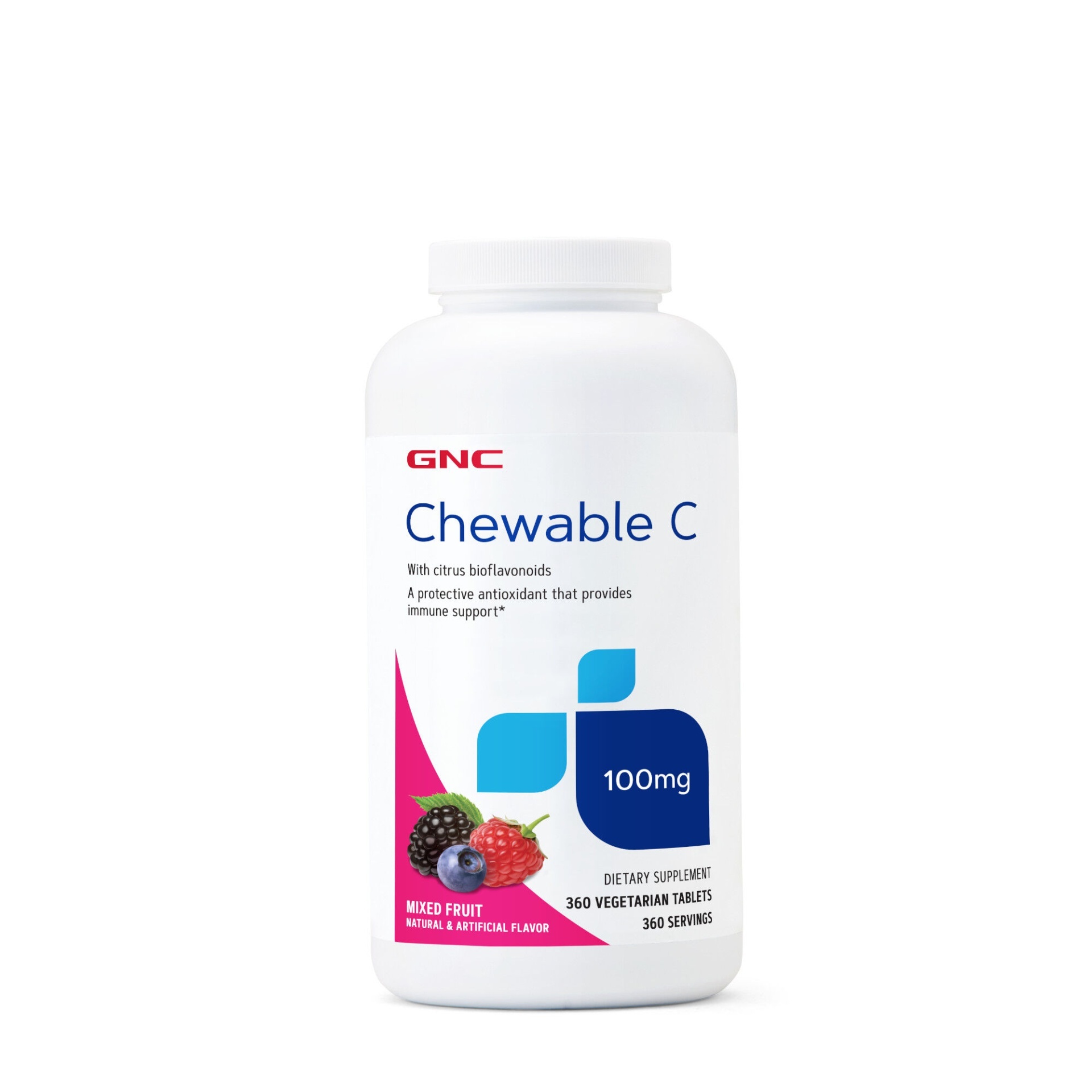 slide 1 of 1, GNC Chewable C 100 MG - Chewable Mixed Fruit, 360 ct