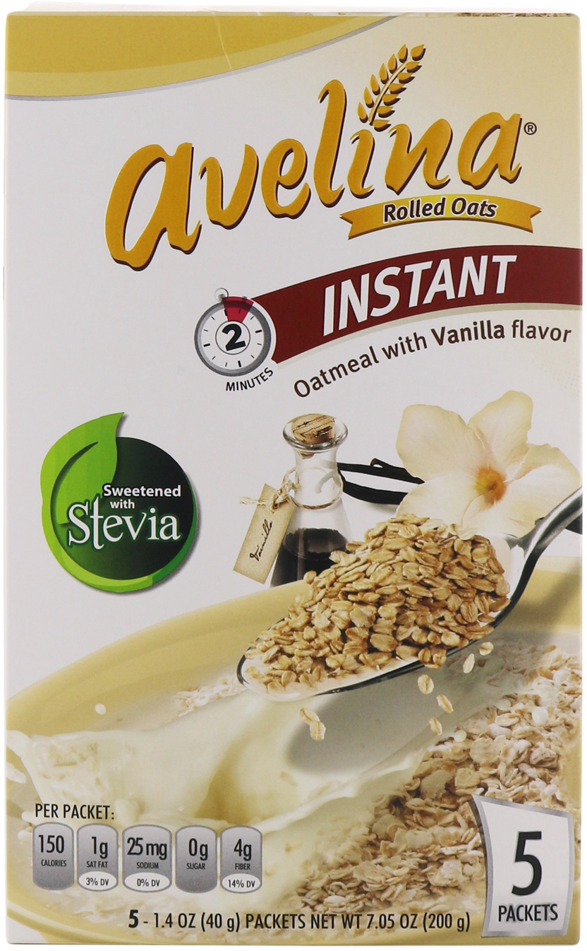 slide 1 of 1, Avelina Instant Oatmeal With Vanilla Flavor, 200 gram