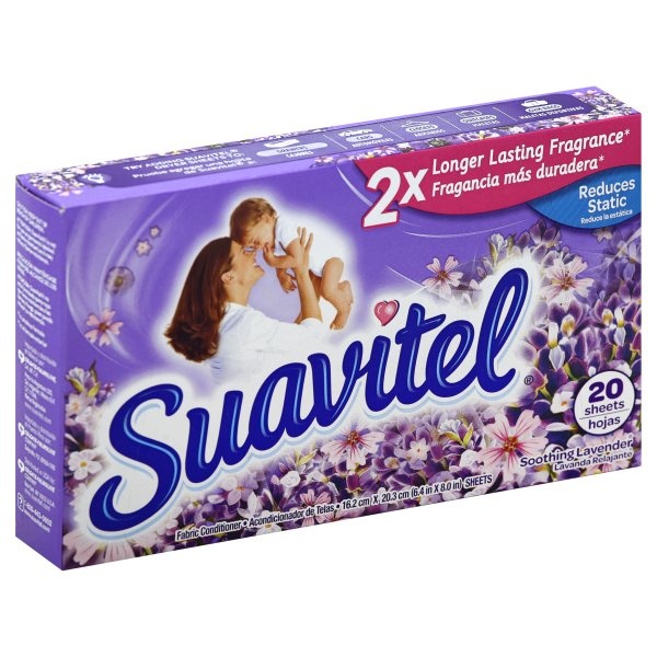 slide 1 of 1, Suavitel Soothing Lavender Fabric Conditioner Sheets, 20 ct