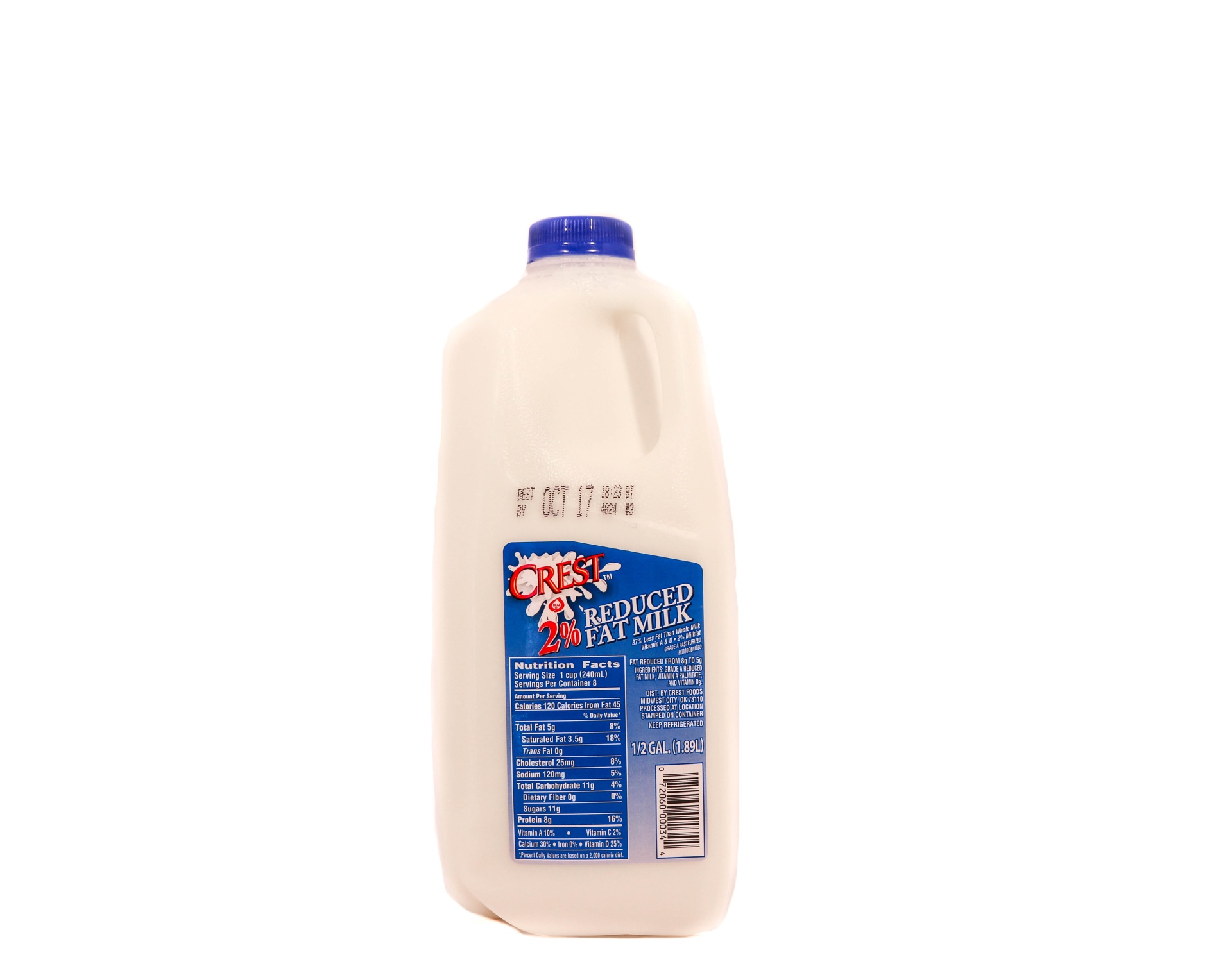slide 1 of 1, Crest Foods Crest 2% Milk, 1/2 gal