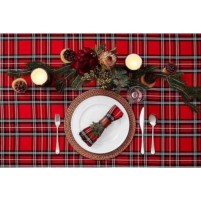 slide 3 of 4, Winter Wonderland Marydel Plaid Oblong Tablecloth, 60 in x 120 in