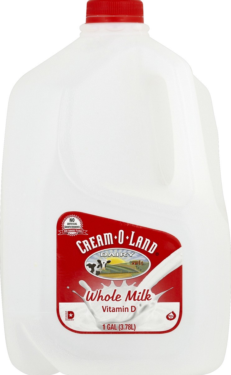 slide 5 of 6, Cream-O-Land Whole Milk, 1 gal