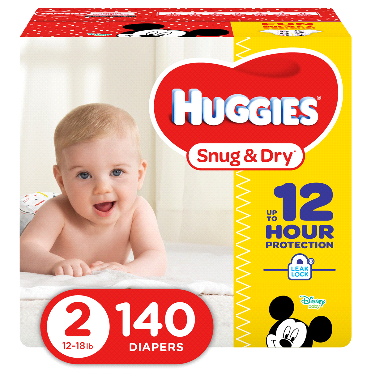 slide 1 of 1, Huggies Snug & Dry Super Pack Diapers - Size 2, 140 ct