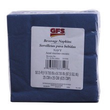 slide 1 of 1, GFS Navy Blue Beverage Napkins, 50 ct