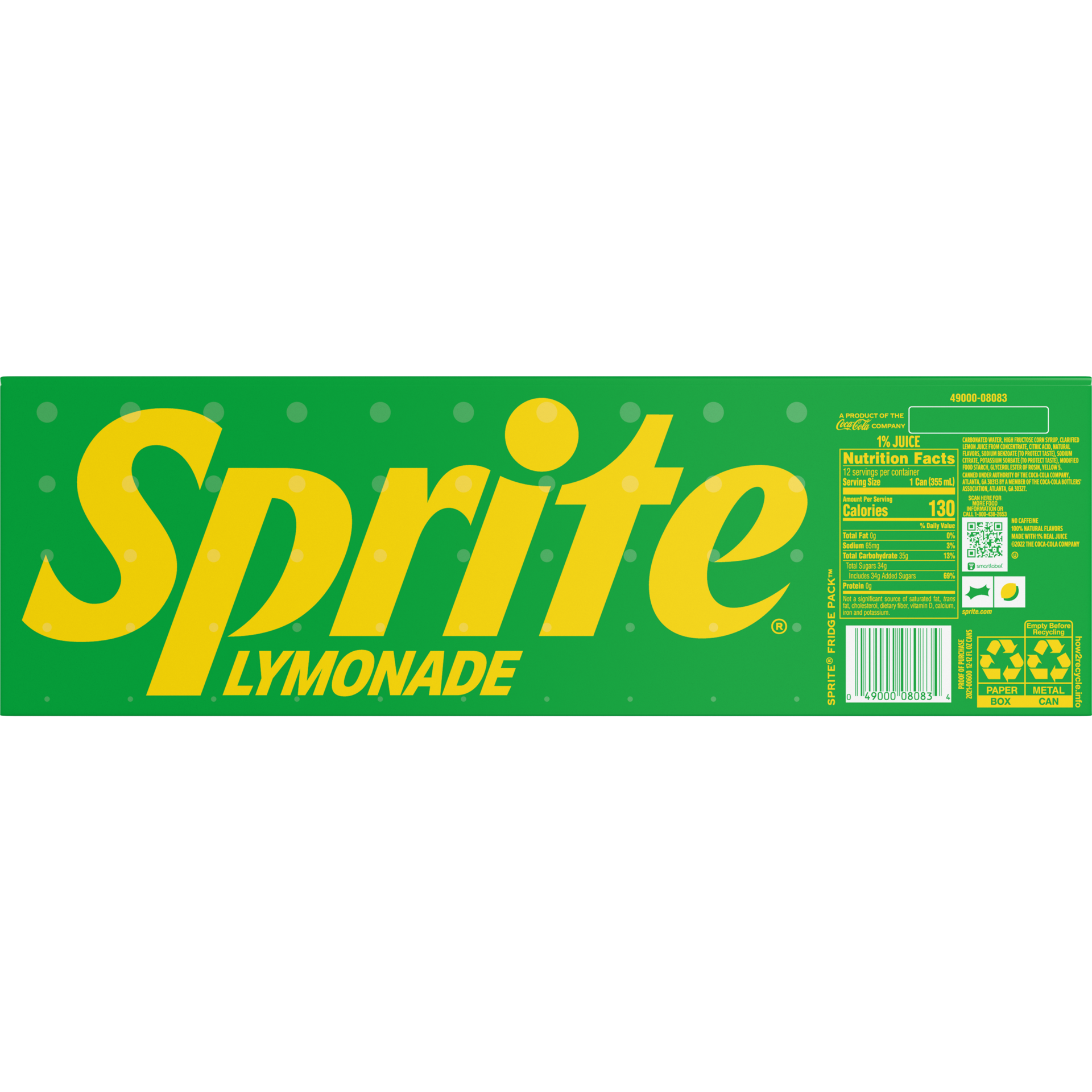 slide 2 of 5, Sprite Lymonade Fridge Pack Cans, 12 fl oz, 12 Pack, 12 ct