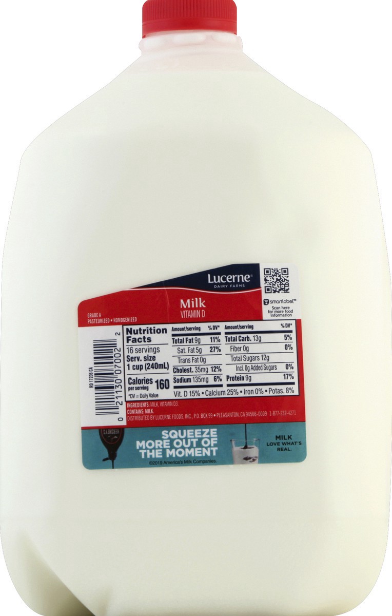 slide 2 of 7, Lucerne Dairy Farms Dairy Farms Milk, 128 fl oz