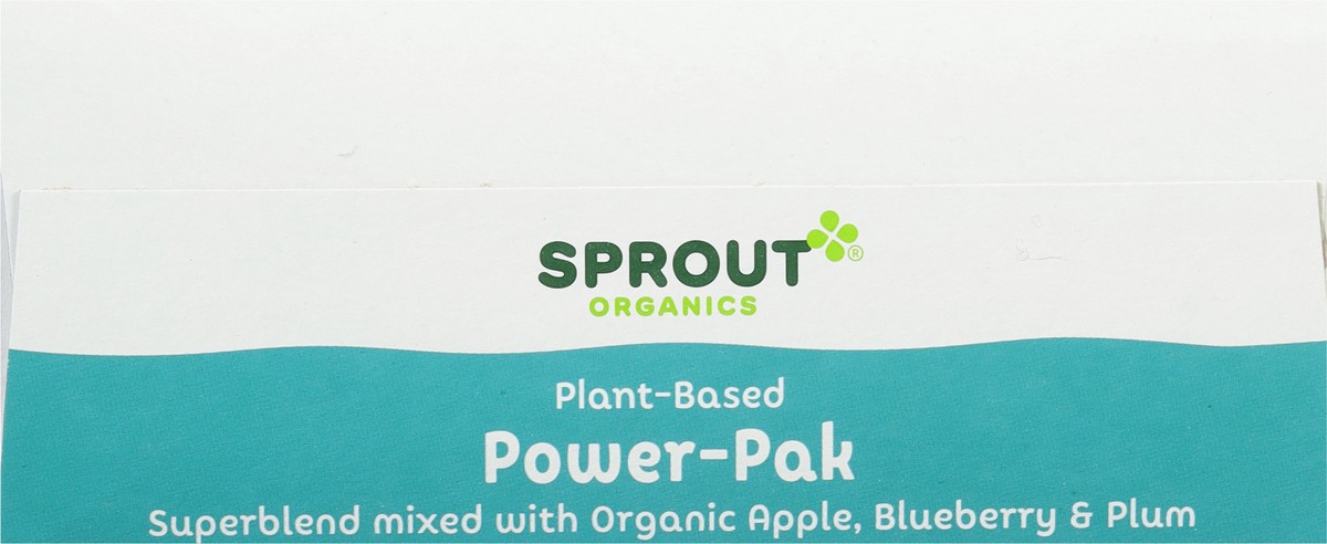 slide 4 of 12, Sprout Organics Power-Pak Superblend Mixed with Organic Apple, Blueberry & Plum 6 - 4 oz Pouches, 6 ct