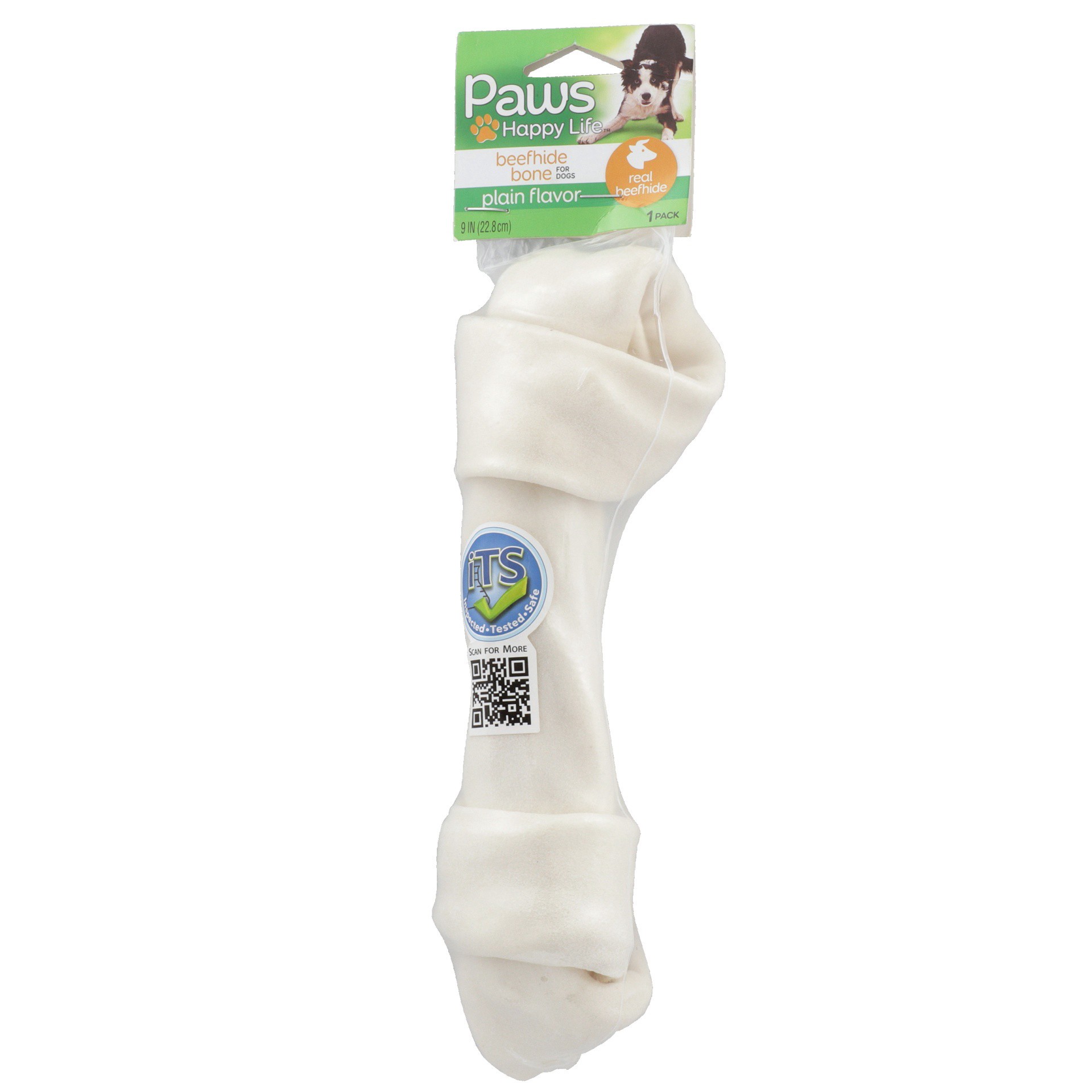 slide 1 of 6, Paws Happy Life Paws Bone 9-10Inch Plain, 1 ct