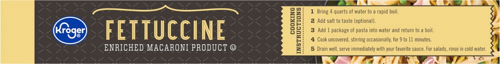 slide 4 of 4, Kroger Fettuccine, 16 oz