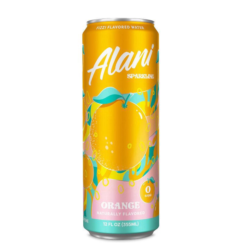 slide 2 of 3, Alani Nu Alani Orange Sparkling Water, 8 ct; 12 oz