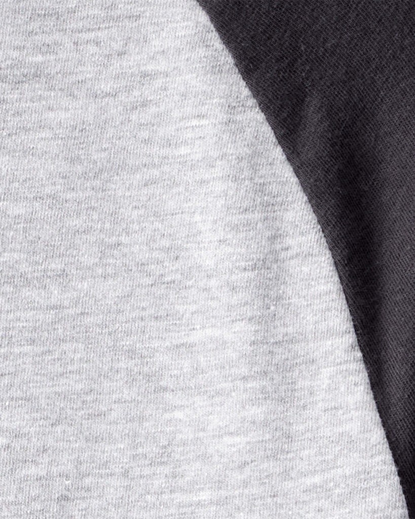 slide 2 of 2, Boys Long-Sleeve Raglan Tee - Charcoal Grey/Black S, 1 ct