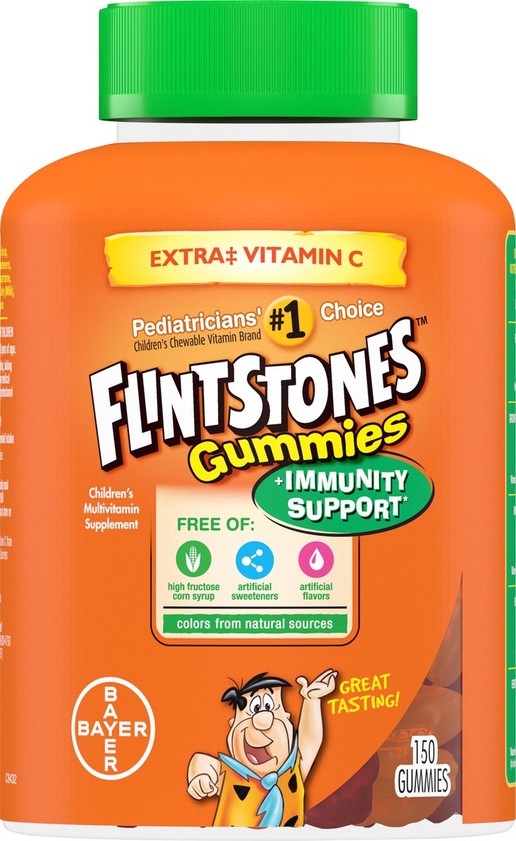 slide 1 of 8, Flintstones Gummies Immunity Support 150 ea Bottle, 150 ct