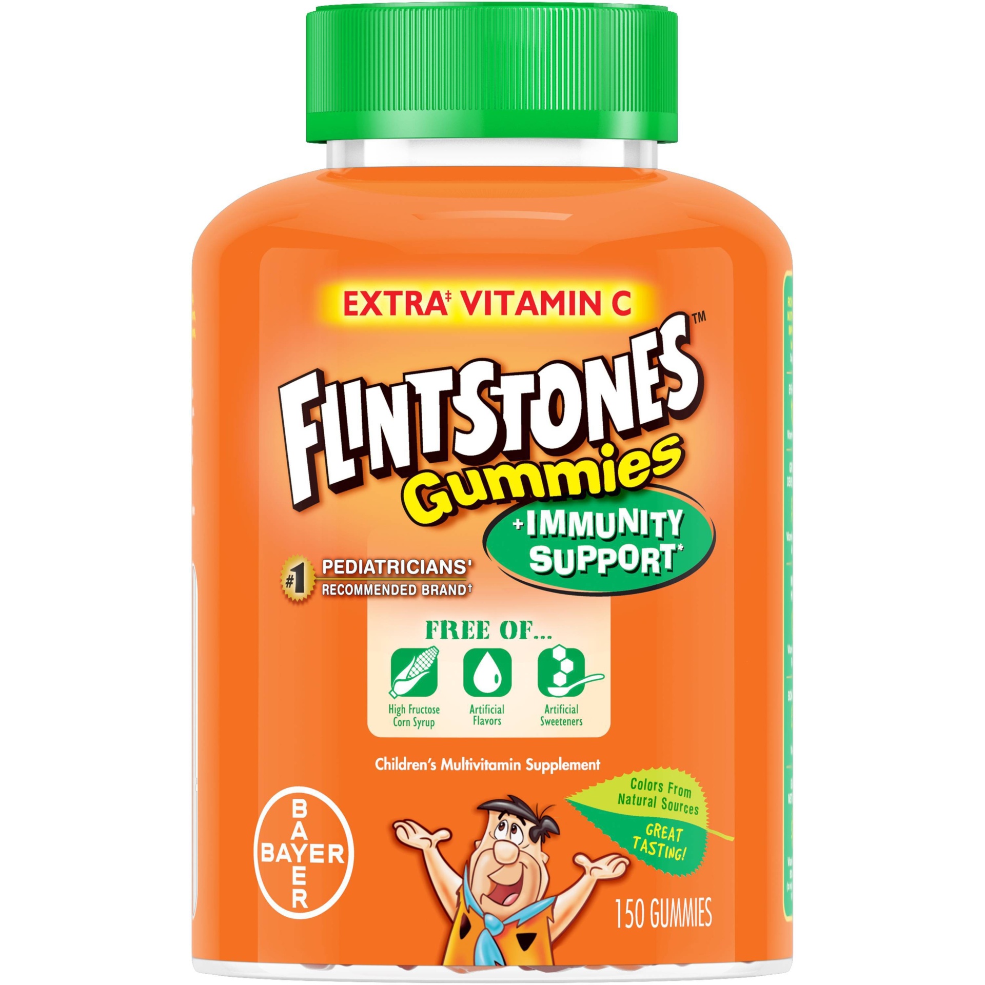 slide 1 of 2, Flintstones Children's Multivitamin/Multimineral Plus Immunity Support Dietary Supplement Gummies, 150 ct