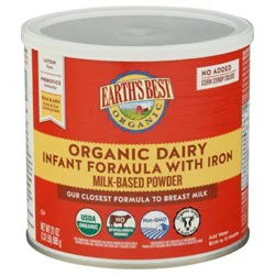 Earth's Best Organic Organic Dairy Infant Formula with Iron 21 oz. Canister