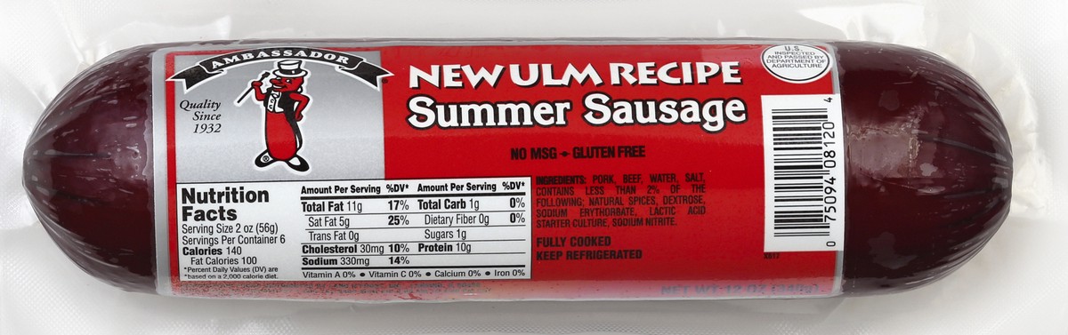 slide 3 of 5, Ambassador New Ulm Sumr Sausage, 12 oz