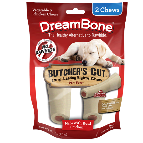 slide 1 of 1, DreamBone Butcher's Cut Large Dog Chews, 2 ct