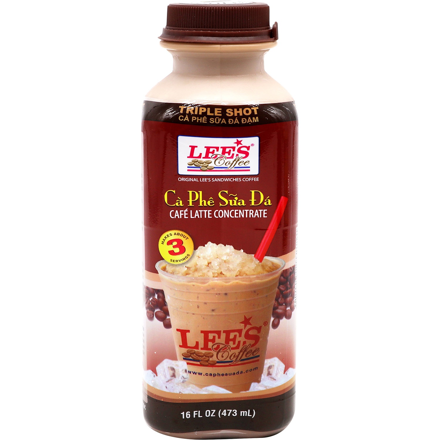 slide 1 of 1, Lee's Coffee Cafe Latte - Triple Shot, 16 oz