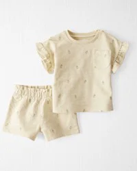 Littleplanet Baby 2-Piece Pineapple-Print Set Made With Organic Cotton Pineapple Print 3M