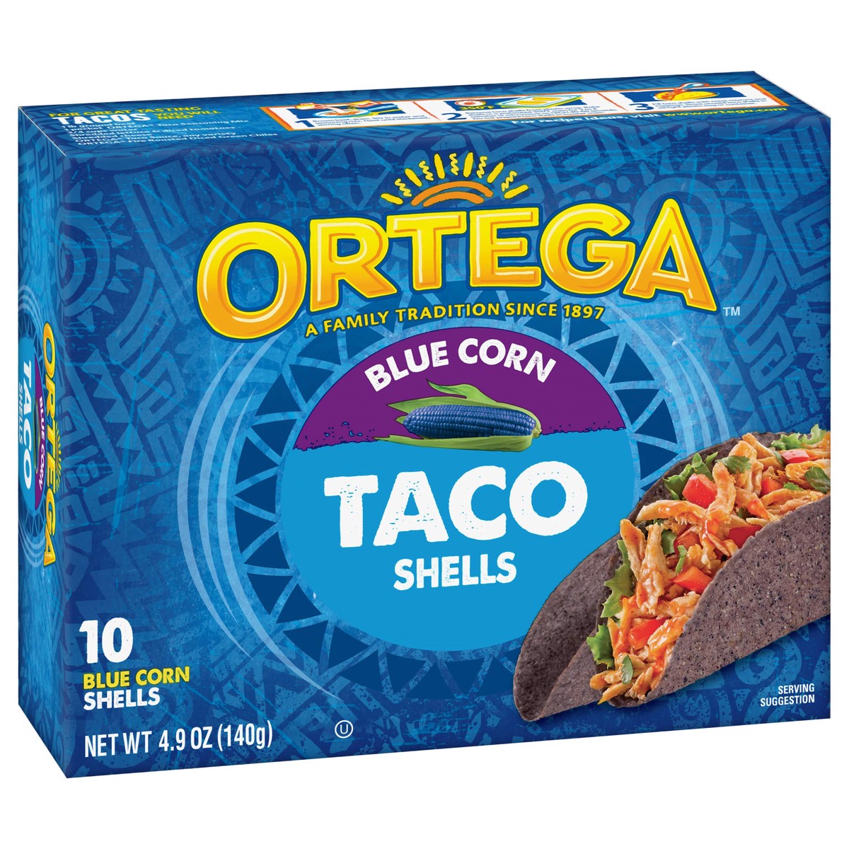 slide 5 of 11, Ortega Good Grains Taco Shells Blue Corn, 10 ct