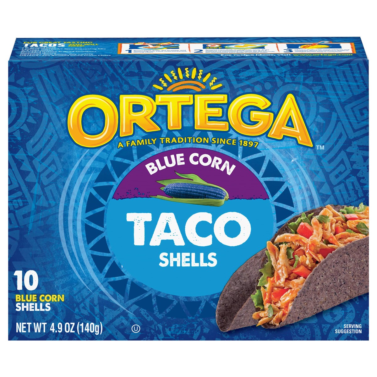 slide 11 of 11, Ortega Good Grains Taco Shells Blue Corn, 10 ct