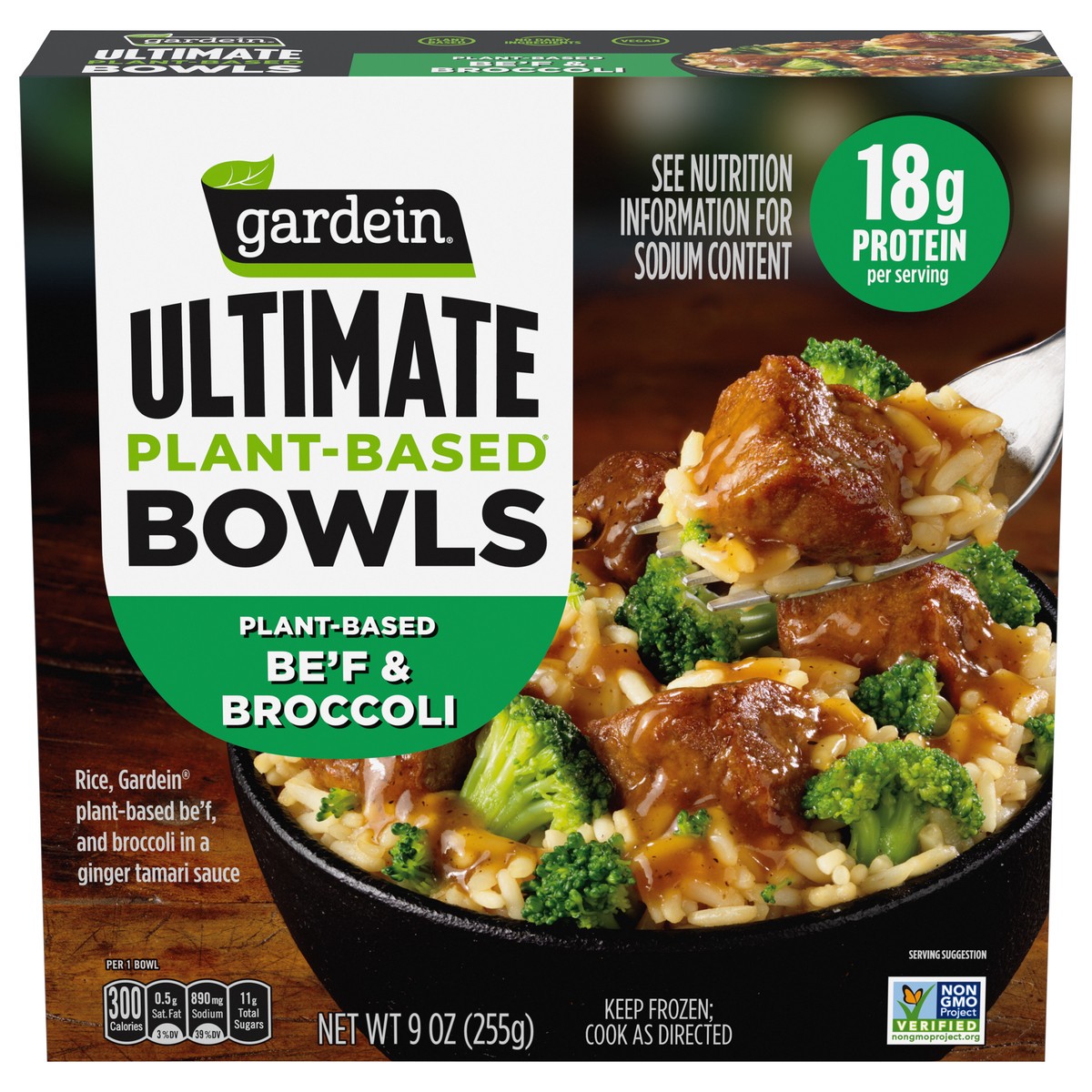 slide 1 of 4, Gardein Plant-Based Ultimate Be'f & Broccoli Bowls 9 oz, 9 oz