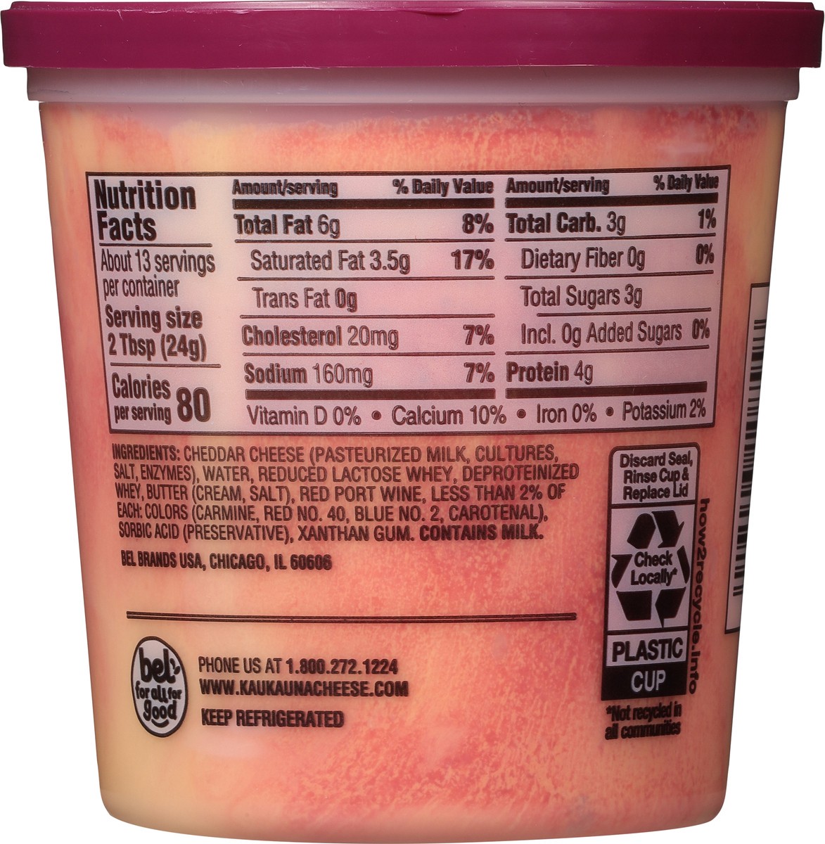 slide 9 of 9, KAUKAUNA Spreadable Cheese, Port Wine - 11.3 oz, 11.3 oz