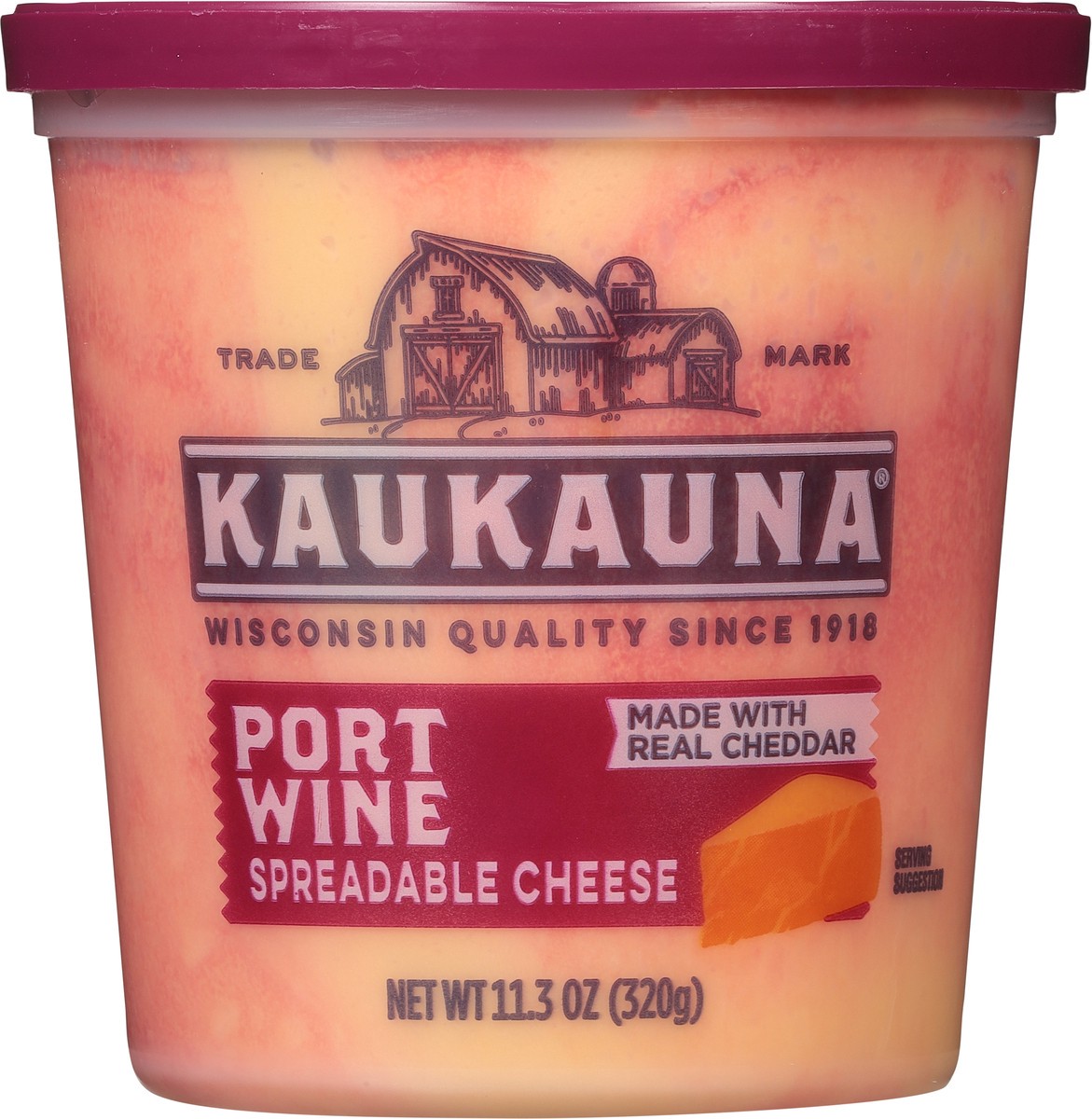 slide 2 of 9, KAUKAUNA Spreadable Cheese, Port Wine - 11.3 oz, 11.3 oz
