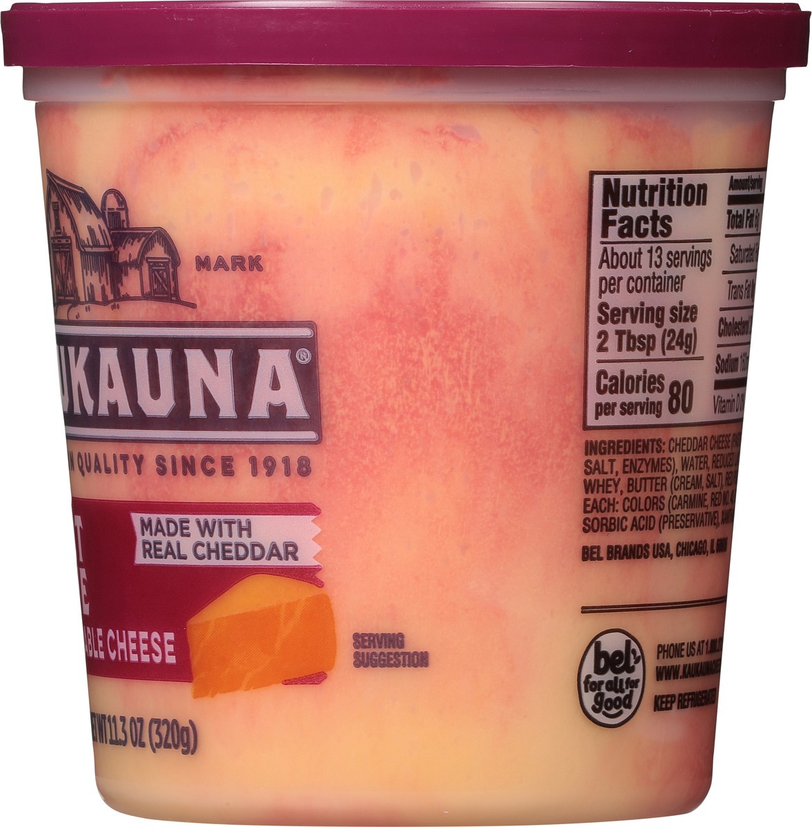 slide 8 of 9, KAUKAUNA Spreadable Cheese, Port Wine - 11.3 oz, 11.3 oz