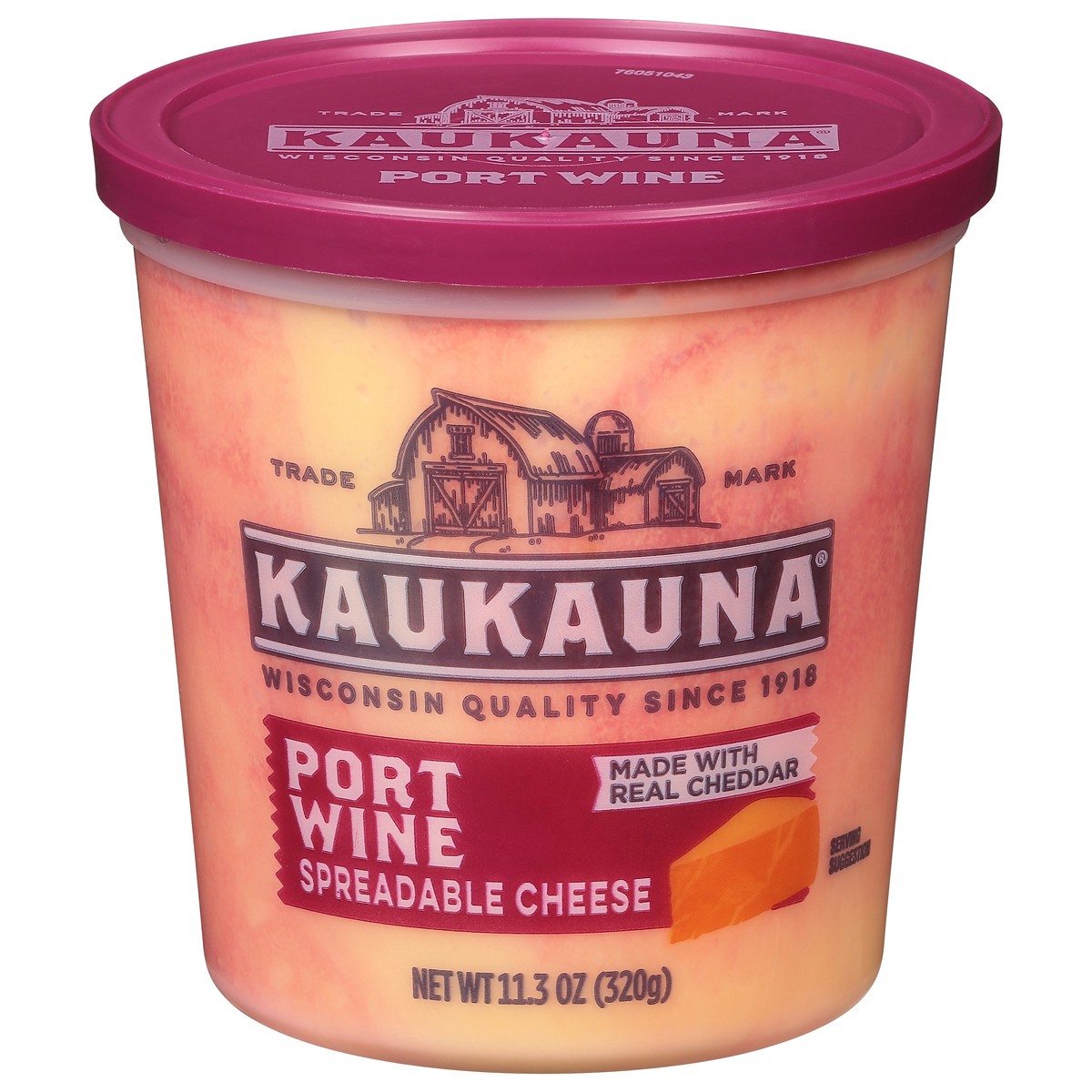 slide 1 of 9, KAUKAUNA Spreadable Cheese, Port Wine - 11.3 oz, 11.3 oz