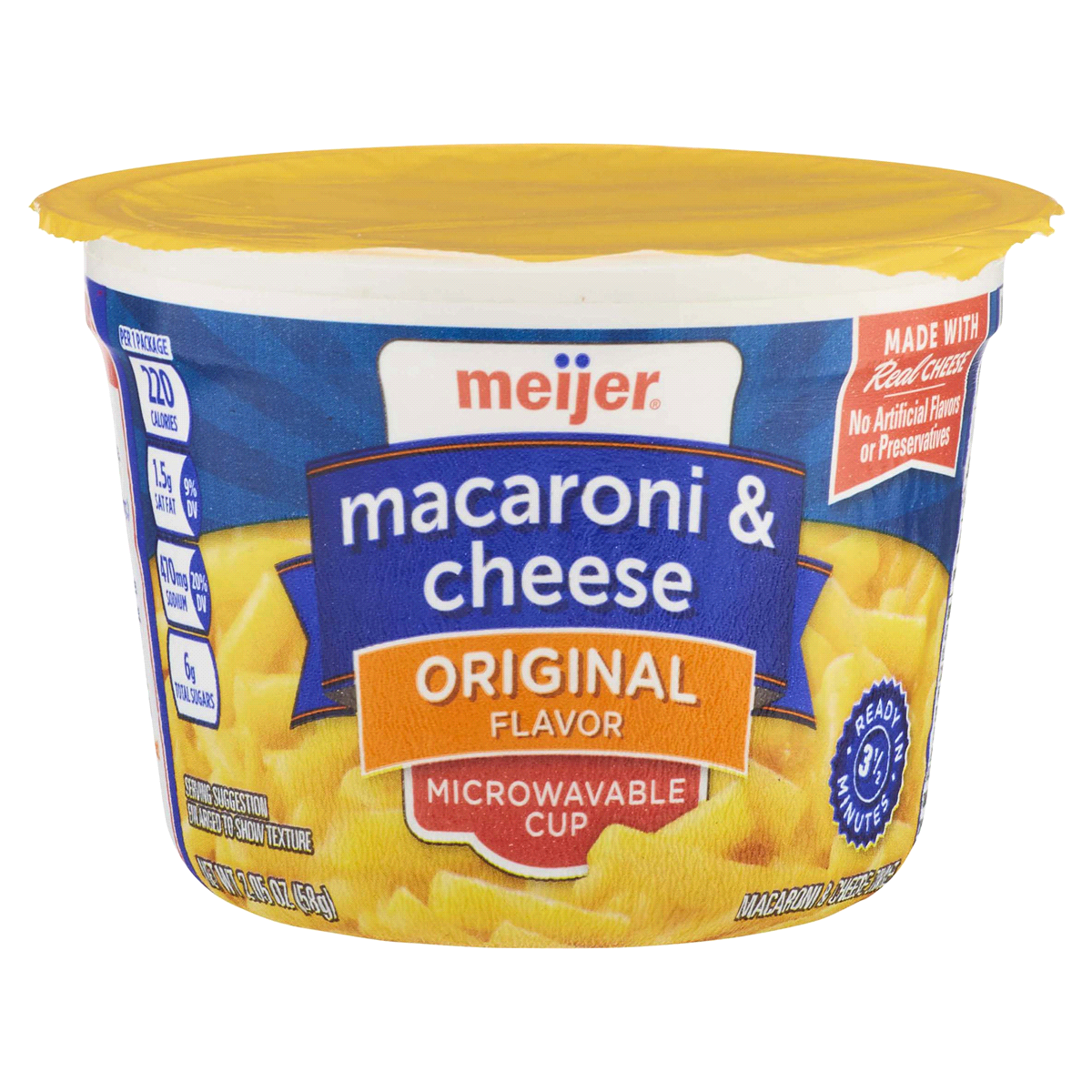 slide 1 of 9, Meijer Mac & Cheese Single Serve Microwave Cup, 2.05 oz