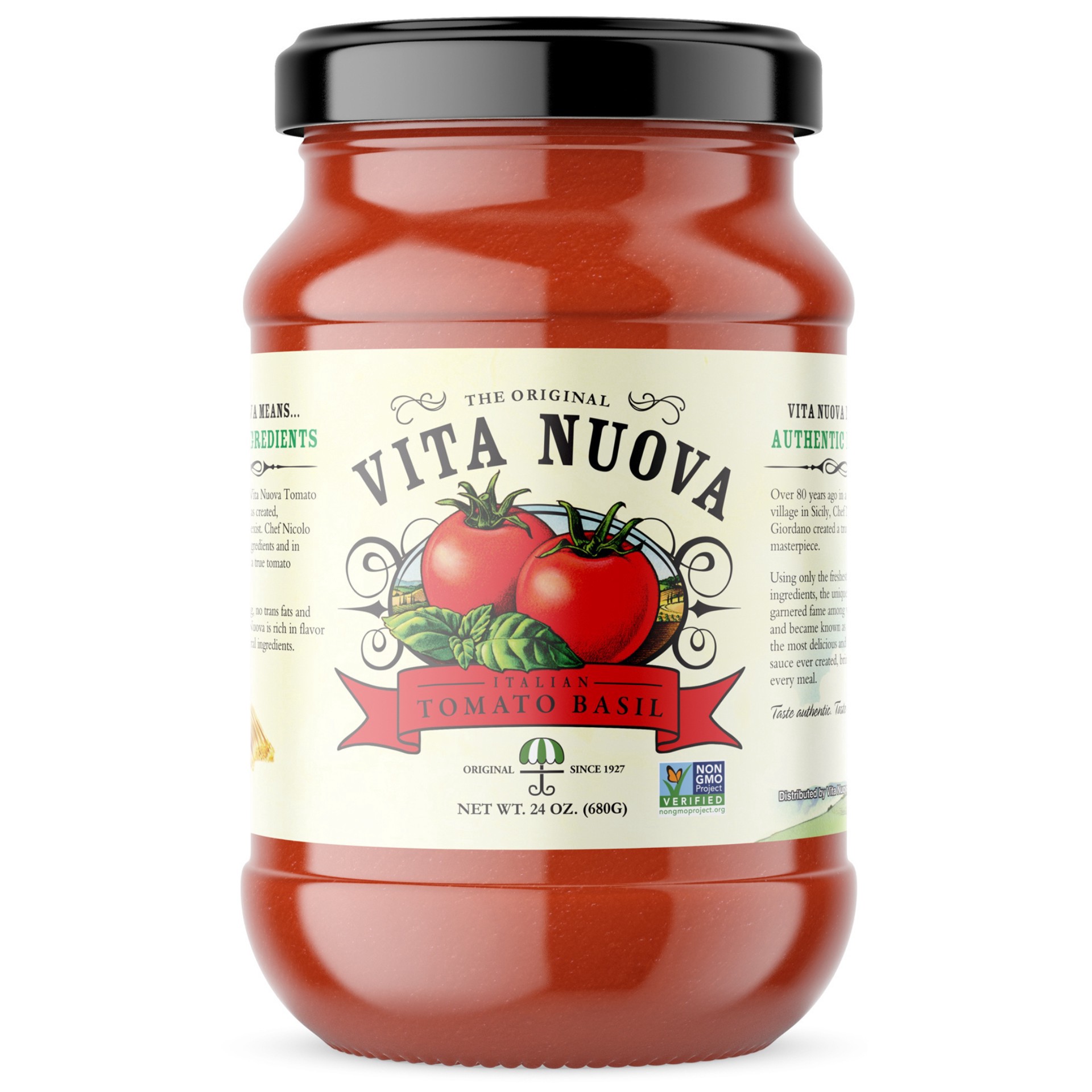 slide 1 of 1, Vita Nuova Italian Tomato Basil 24 oz, 24 oz