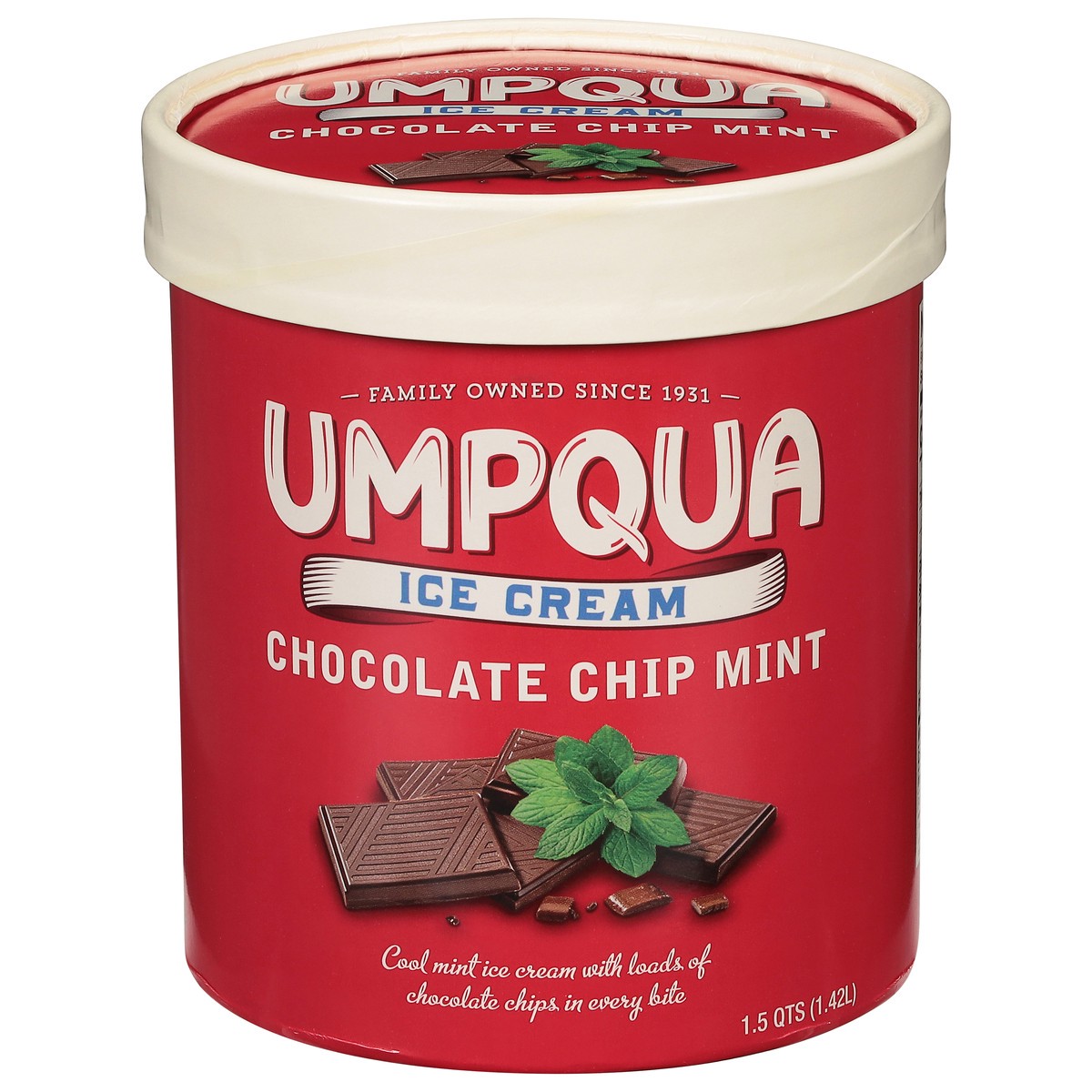 slide 1 of 9, Umpqua Chocolate Chip Mint Ice Cream 1.5 qt, 1.5 qt