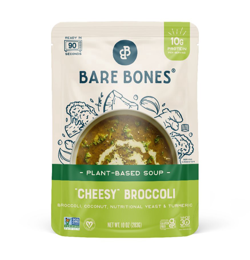 slide 1 of 1, Bare Bones Cheesy Broccoli Plant Based Soup, 10 oz