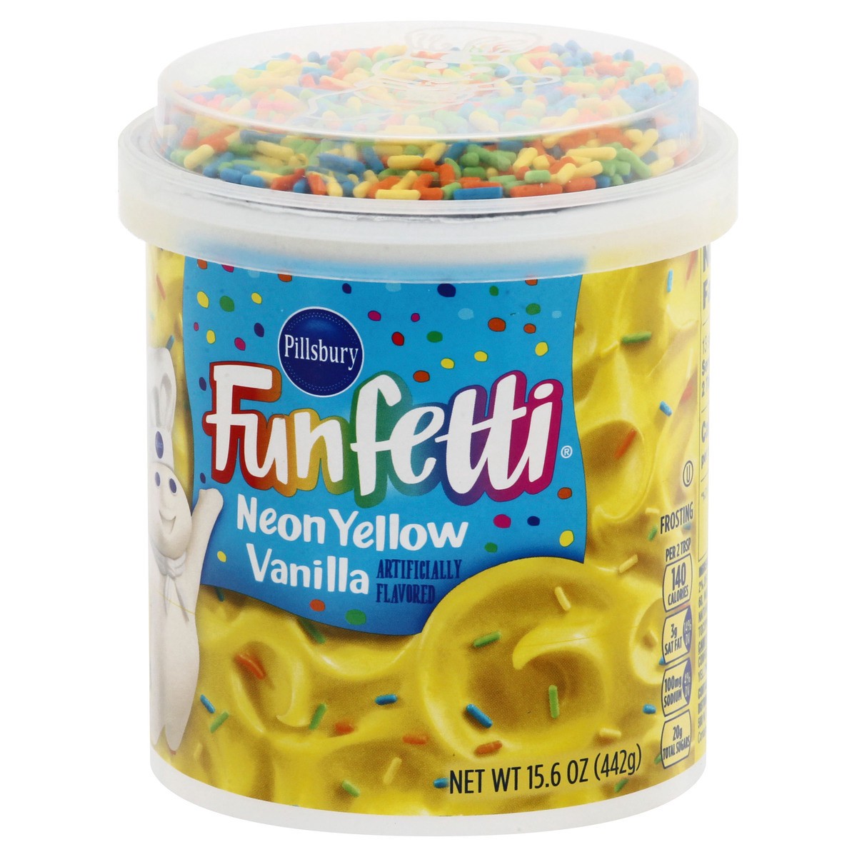 slide 3 of 13, Pillsbury Funfetti Neon Yellow Vanilla Frosting 15.6 oz, 15.6 oz