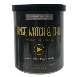 Candle-Lite Company Essential Elements Binge Watch & Chill 2-Wick Candle - Almond Milk And Honey