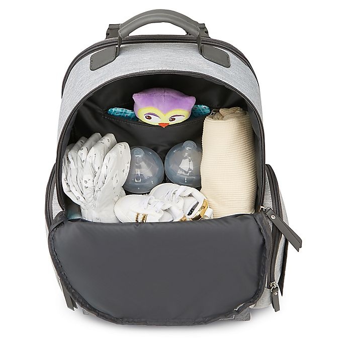 Eddie Bauer Places & Spaces Fineline Diaper Backpack Grey/Pink 1 ct