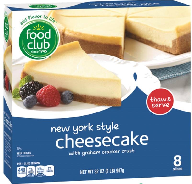 slide 1 of 1, Food Club New York Style Cheesecake, 32 oz