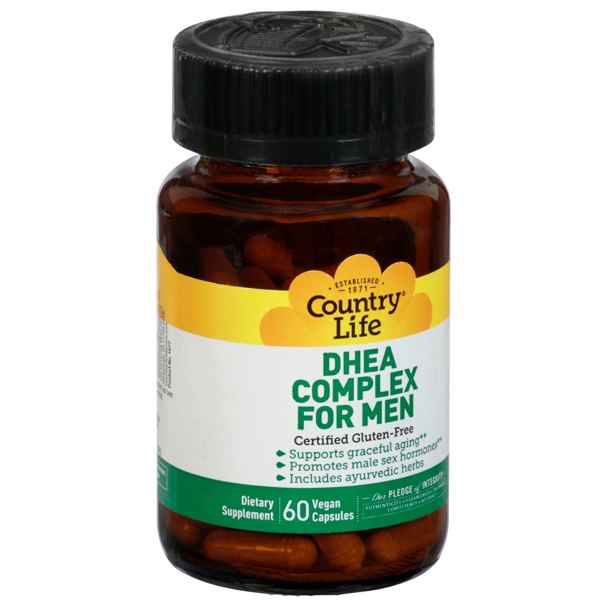 slide 9 of 9, Country Life Vegan Capsules DHEA Complex for Men 60 Capsules, 60 ct