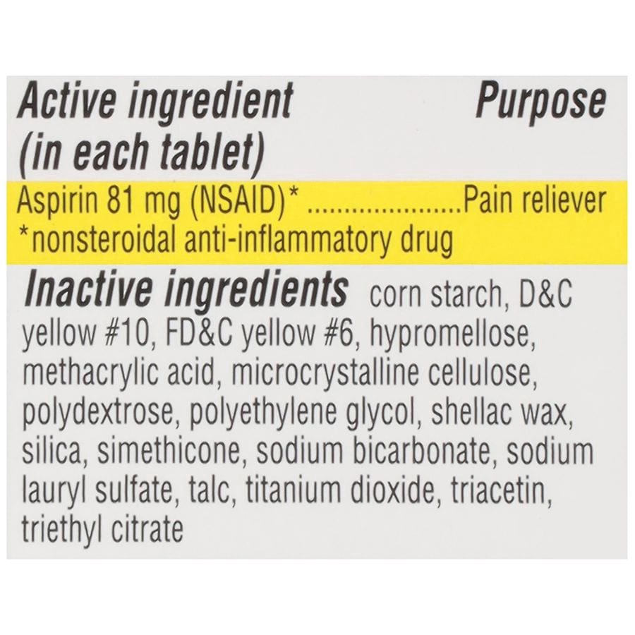 slide 2 of 5, Walgreens Low Dose Aspirin Pain Reliever Enteric-Coated Tablets 81Mg, 120 ct